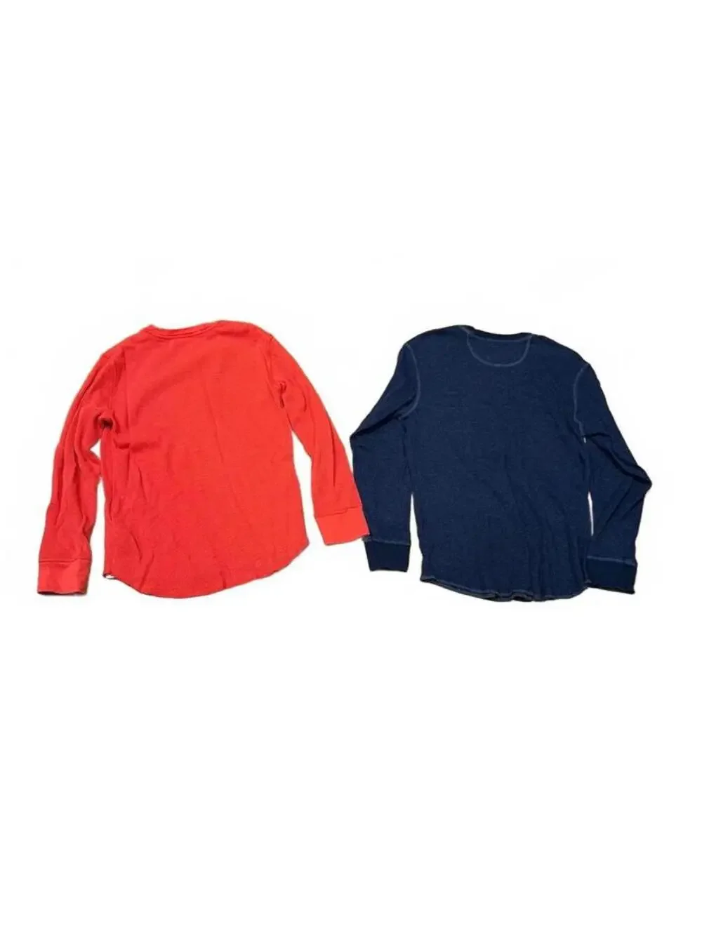 Gap Kids XL 12 years Long Sleeve Waffle Shirts Set Unisex Fall Winter Red Blue